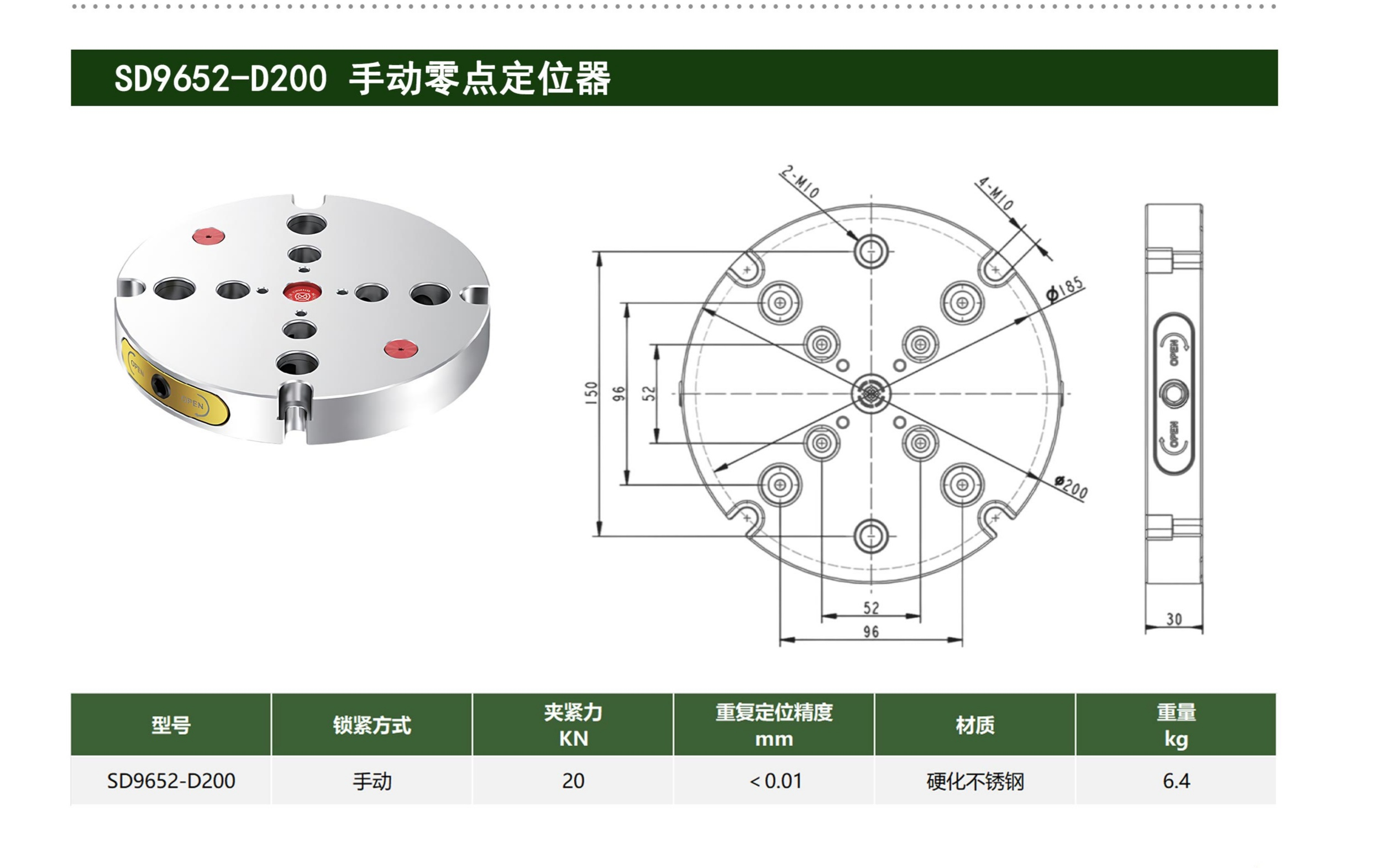 SD9652-D200 手动零点定位器